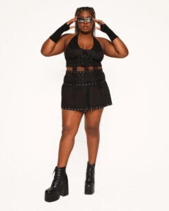 Try To Keep Up Mini Skirt -Iheartraves Sale Store Try To Keep Up Halter Top C1 Full