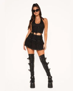 Try To Keep Up Mini Skirt -Iheartraves Sale Store Try To Keep Up Halter Top Full