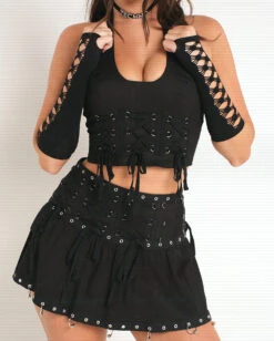 Try To Keep Up Mini Skirt -Iheartraves Sale Store TrytoKeepupSkirtandTop