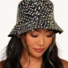 Twinkling Sequin Bucket Hat 5 Twinkling Sequin Bucket Hat -Iheartraves Sale Store Twinkling Sequin Bucket Hat Black Front