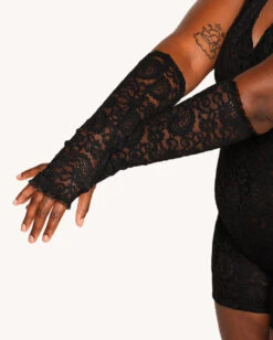 VIP Behavior Lace Romper With Sleeves -Iheartraves Sale Store VIP Behavior Lace Romper C1 Detail