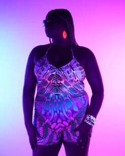 Viper Vision Braided Romper -Iheartraves Sale Store Viper Vision Braided Romper C1 UV