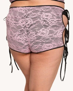 White Noise Booty Shorts -Iheartraves Sale Store White Noise Booty Shorts C1 Back