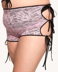 White Noise Booty Shorts -Iheartraves Sale Store White Noise Booty Shorts C1 Front