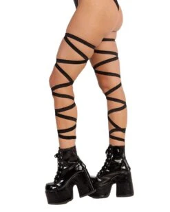 Pair Of Non-Slip Black Leg Wraps