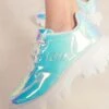 IHeartRaves Dreamy Baby Holographic Sneakers 7 IHeartRaves Dreamy Baby Holographic Sneakers -Iheartraves Sale Store iHeartRaves Dreamy Baby Holographic Sneakers Iridescent Detail