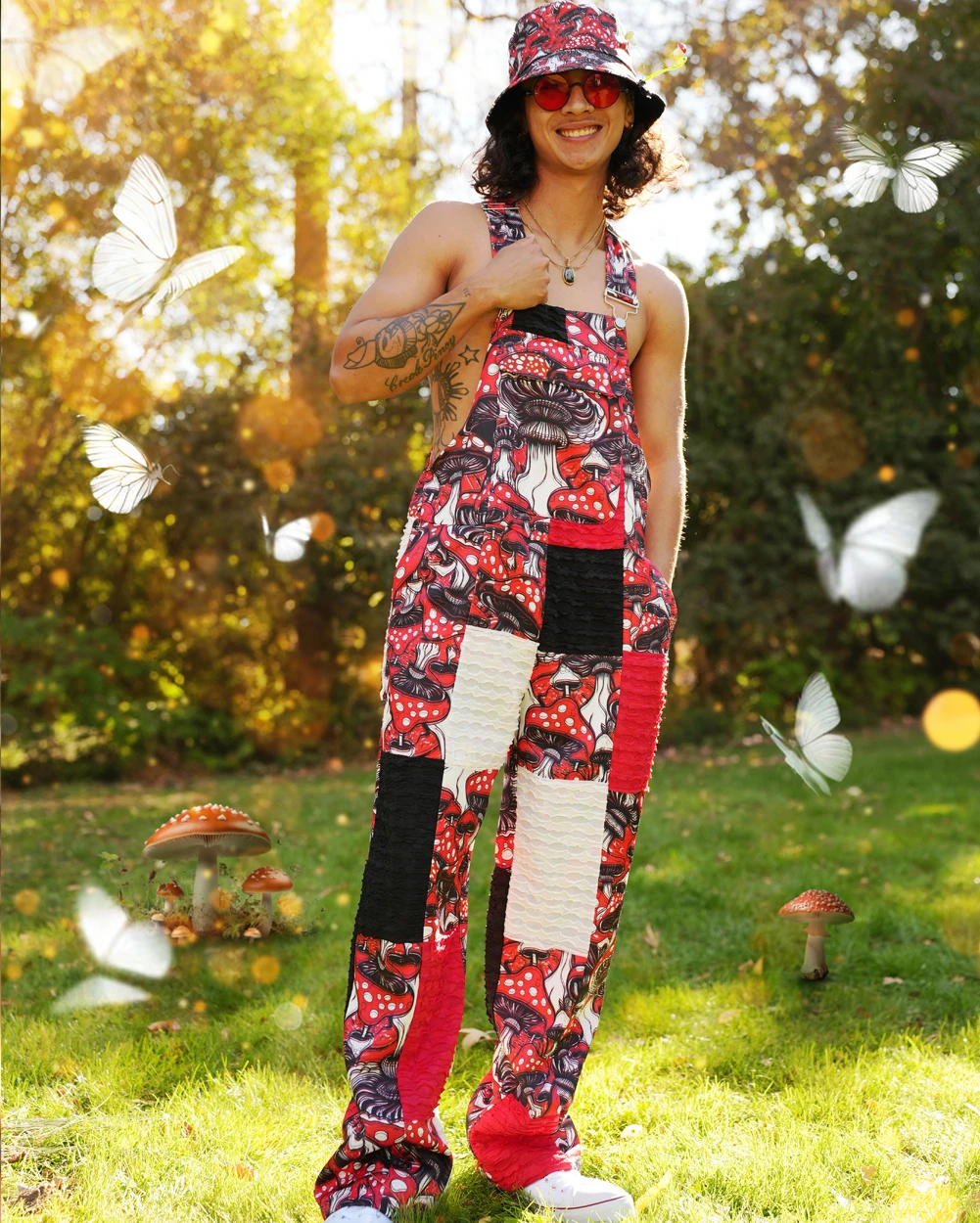 Secret Of Life Mushroom Unisex Overalls 1 Secret Of Life Mushroom Unisex Overalls