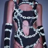 Power Surge Silver Reflective Chain Bodysuit & Sleeve Set -Iheartraves Sale Store image 2247b29b 7efb 45d7 8561 12be91b3c70f