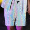 Happy Hour White Reflective Shorts